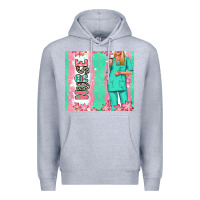 Heather Grey nurse  blonde woman Premium Hoodie - RanaPortraitStore
