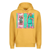 Mustard nurse  blonde woman Premium Hoodie - RanaPortraitStore