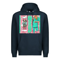Navy nurse  blonde woman Premium Hoodie - RanaPortraitStore