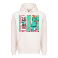 Pale Pink nurse  blonde woman Premium Hoodie - RanaPortraitStore