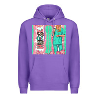 Purple nurse  blonde woman Premium Hoodie - RanaPortraitStore