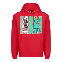 Red nurse  blonde woman Premium Hoodie - RanaPortraitStore