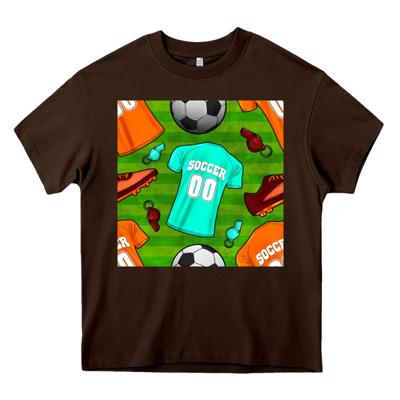 Soccer Ball Uniform And Shoes Seamless Pattern Heavy Core Tee by BundleAndBundleShop | Teevron