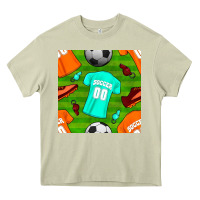 Mossy soccer ball uniform and shoes seamless pattern Heavy Core Tee - BundleAndBundleShop