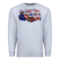 Heather Grey red white and boom Premium Sweatshirt - Artiststas
