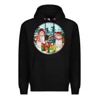 Black Christmas snowman Premium Hoodie - FaDigitalArtStudio