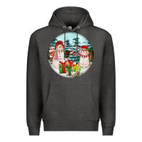 Charcoal Heather Christmas snowman Premium Hoodie - FaDigitalArtStudio