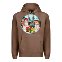 Chestnut Christmas snowman Premium Hoodie - FaDigitalArtStudio