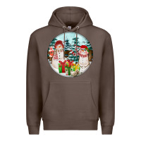 Coffee Christmas snowman Premium Hoodie - FaDigitalArtStudio
