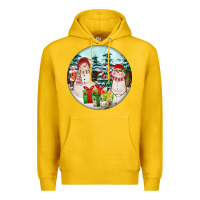 Lemon Christmas snowman Premium Hoodie - FaDigitalArtStudio