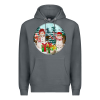 Rock Christmas snowman Premium Hoodie - FaDigitalArtStudio