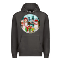 Smoke Christmas snowman Premium Hoodie - FaDigitalArtStudio
