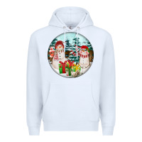 White Christmas snowman Premium Hoodie - FaDigitalArtStudio
