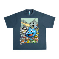 Midnight Navy dragon quest slime print Urban Heavy Tee - lanVoArt