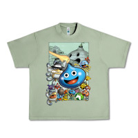 Oil Green dragon quest slime print Urban Heavy Tee - lanVoArt