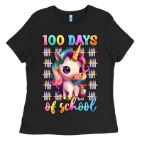 Black 100 days of school unicorn Ladies Tee - Artiststas