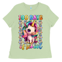 Matcha 100 days of school unicorn Ladies Tee - Artiststas
