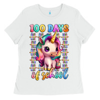 100 Days Of School Unicorn Ladies Tee | Teevron