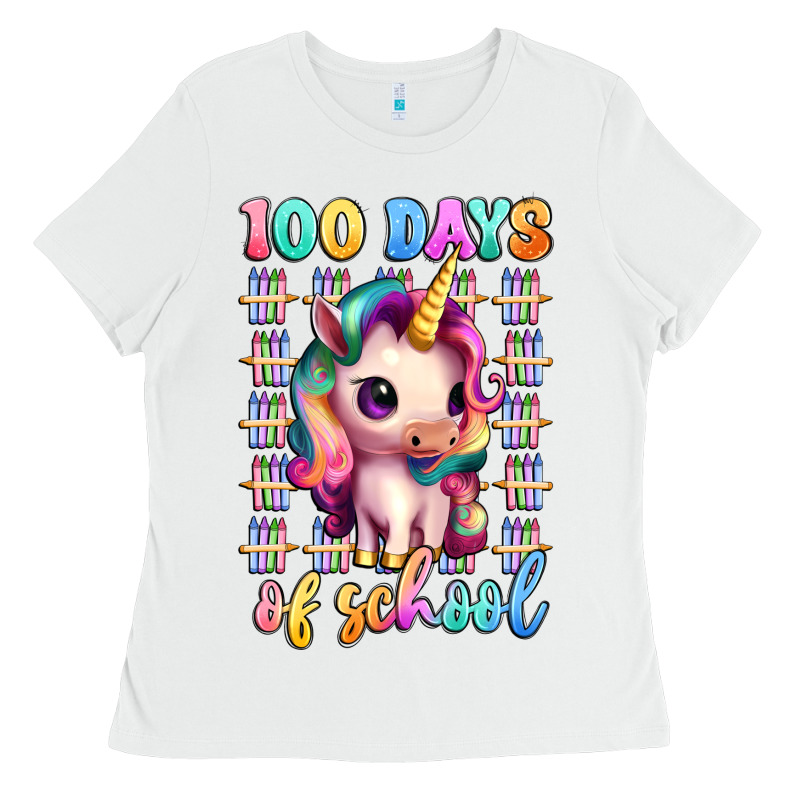 100 Days Of School Unicorn Ladies Tee by Artiststas | Teevron