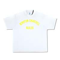 White Trending Winston Churchill Rules Urban Heavy Tee - lanVoArt
