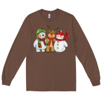 Chestnut christmas polar bear reindeer and snowman Long Sleeve Tee - CowGirlArtShop
