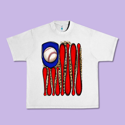 Leopard Baseball Flag Urban Heavy Tee Designed By Jahusdesignshop