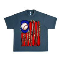 Midnight Navy leopard baseball flag Urban Heavy Tee - JahusDesignShop