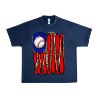 Navy leopard baseball flag Urban Heavy Tee - JahusDesignShop