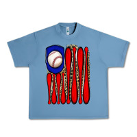 Pebble Blue leopard baseball flag Urban Heavy Tee - JahusDesignShop