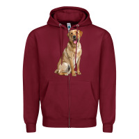 Burgundy Labrador Retriever llustrations Zipper Hoodie - LillyAllenDesigns