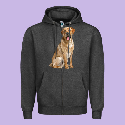 Labrador Retriever Llustrations Zipper Hoodie Designed By Lillyallendesigns