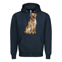Navy Labrador Retriever llustrations Zipper Hoodie - LillyAllenDesigns
