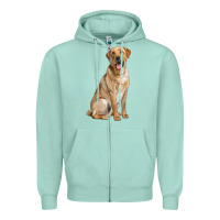 Seafoam Labrador Retriever llustrations Zipper Hoodie - LillyAllenDesigns