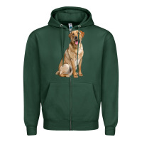 Sports Green Labrador Retriever llustrations Zipper Hoodie - LillyAllenDesigns