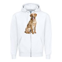 White Labrador Retriever llustrations Zipper Hoodie - LillyAllenDesigns