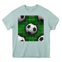 Arona soccer ball with goal nets seamless pattern Heavy Core Tee - BundleAndBundleShop