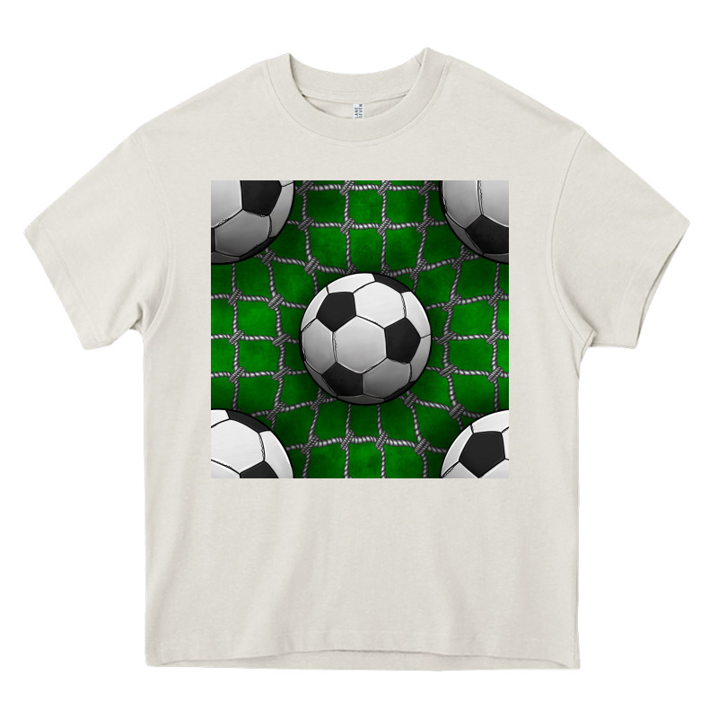 Soccer Ball With Goal Nets Seamless Pattern Heavy Core Tee by BundleAndBundleShop | Teevron