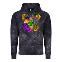 Cloud Black Mardi Gras heart Vintage Hoodie - HowdyJamesFarm