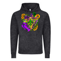 Vintage Black Mardi Gras heart Vintage Hoodie - HowdyJamesFarm