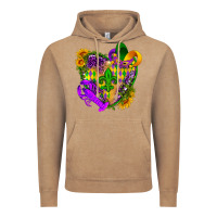 Vintage Coffee Mardi Gras heart Vintage Hoodie - HowdyJamesFarm