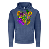 Vintage Denim Mardi Gras heart Vintage Hoodie - HowdyJamesFarm