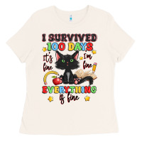 Bone i survived 100 days it's fine i'm fine Ladies Tee - Artiststas