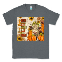 Charcoal Heather fall hay there pumpkin Classic Tee - texasbilliewilder