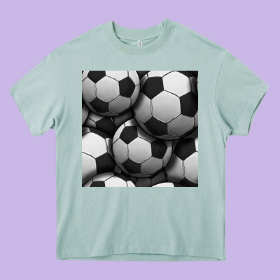 Soccer Seamless Pattern Heavy Core Tee Designed By Bundleandbundleshop