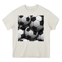 Cream soccer seamless pattern Heavy Core Tee - BundleAndBundleShop