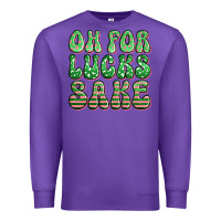 Purple oh for lucks sake st patricks Premium Sweatshirt - Artiststas