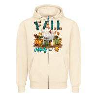 Sandshell Fall Vibes Chicken Zipper Hoodie - LillyAllenDesigns