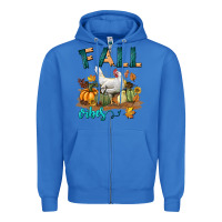 True Royal Fall Vibes Chicken Zipper Hoodie - LillyAllenDesigns