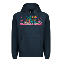 Navy best teacher ever libbey glass Premium Hoodie - BundleAndBundleShop