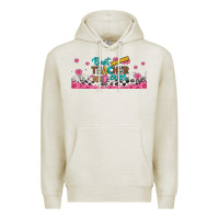 Oatmeal Heather best teacher ever libbey glass Premium Hoodie - BundleAndBundleShop